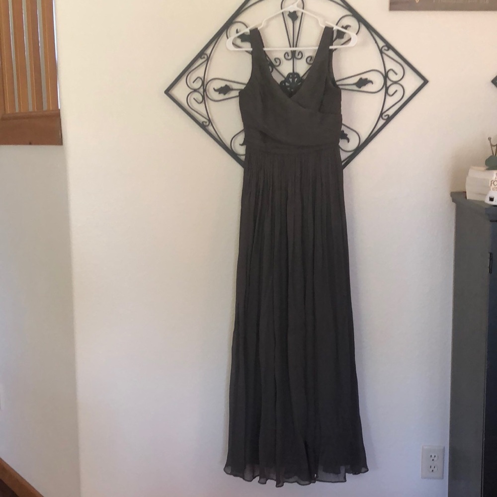 Beautiful Charcoal Grey Bridesmaid Dress